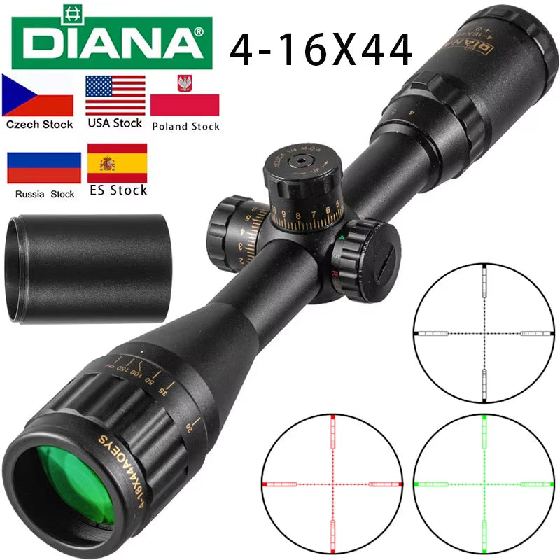 DIANA 4-16X44 Hunting Accessories Tactical Optical Sight Airsoft Accessories Sniper Riflescope Spotting Scope for Rifle Hunting