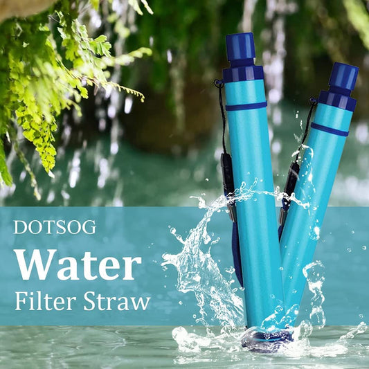 2 Pack Personal Water Filter Straw BPA Free with 1000L 3-Stage,Portable Water Purifier Lightweight for Hiking Camping Survival Outdoor Backpacking Traveling Emergency