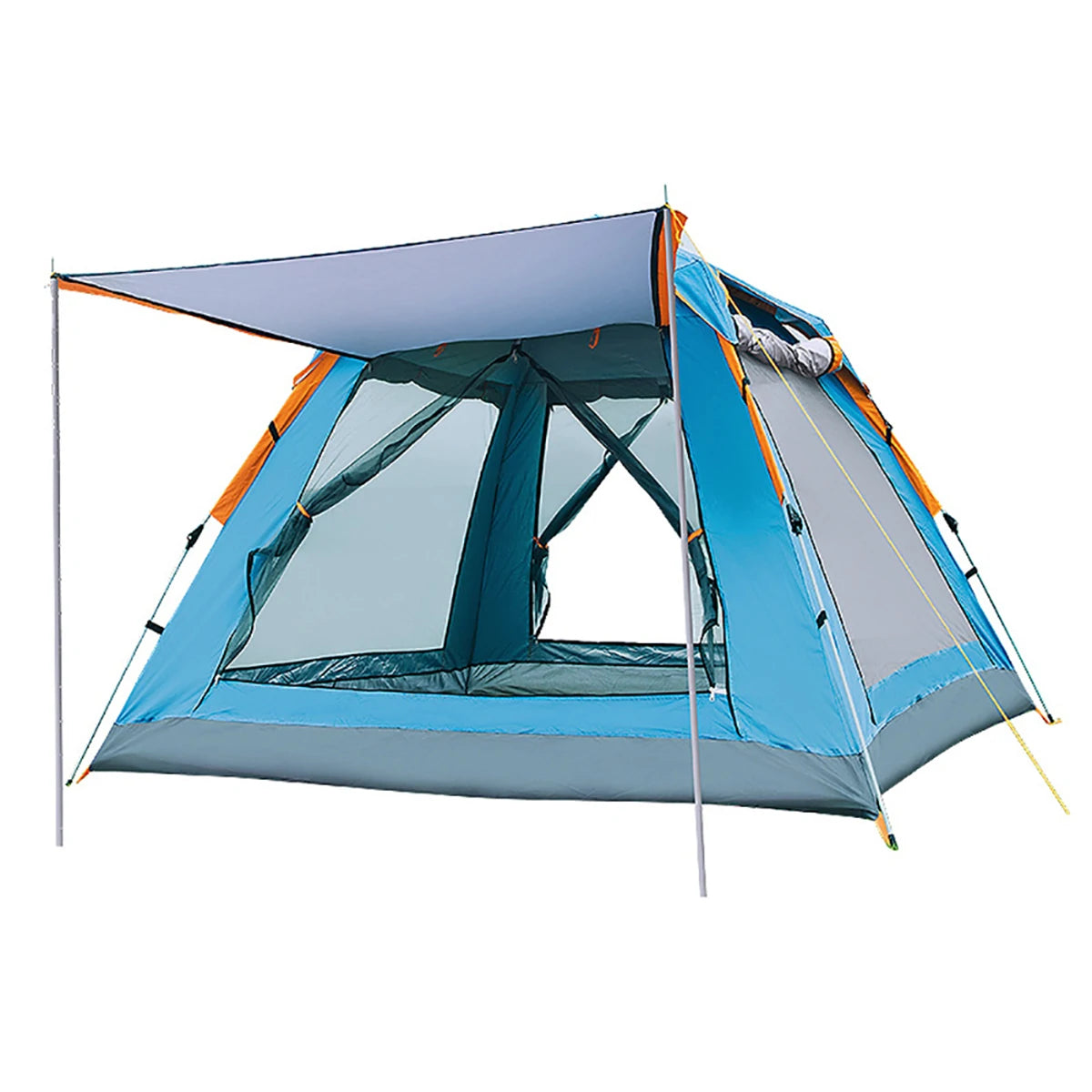 3-4Person/5-8 Person Automatic Speed-Open Camping Tent 210T Oxford Cloth Double Deck Sun Protection Waterproof Tent Sun Shelter Open up Tent for Hiking Climbing