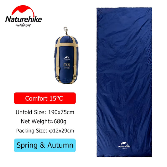 Sleeping Bag Ultralight LW180 Waterproof Cotton Sleeping Bag Nature Hike Summer Hiking Camping Sleeping Bag