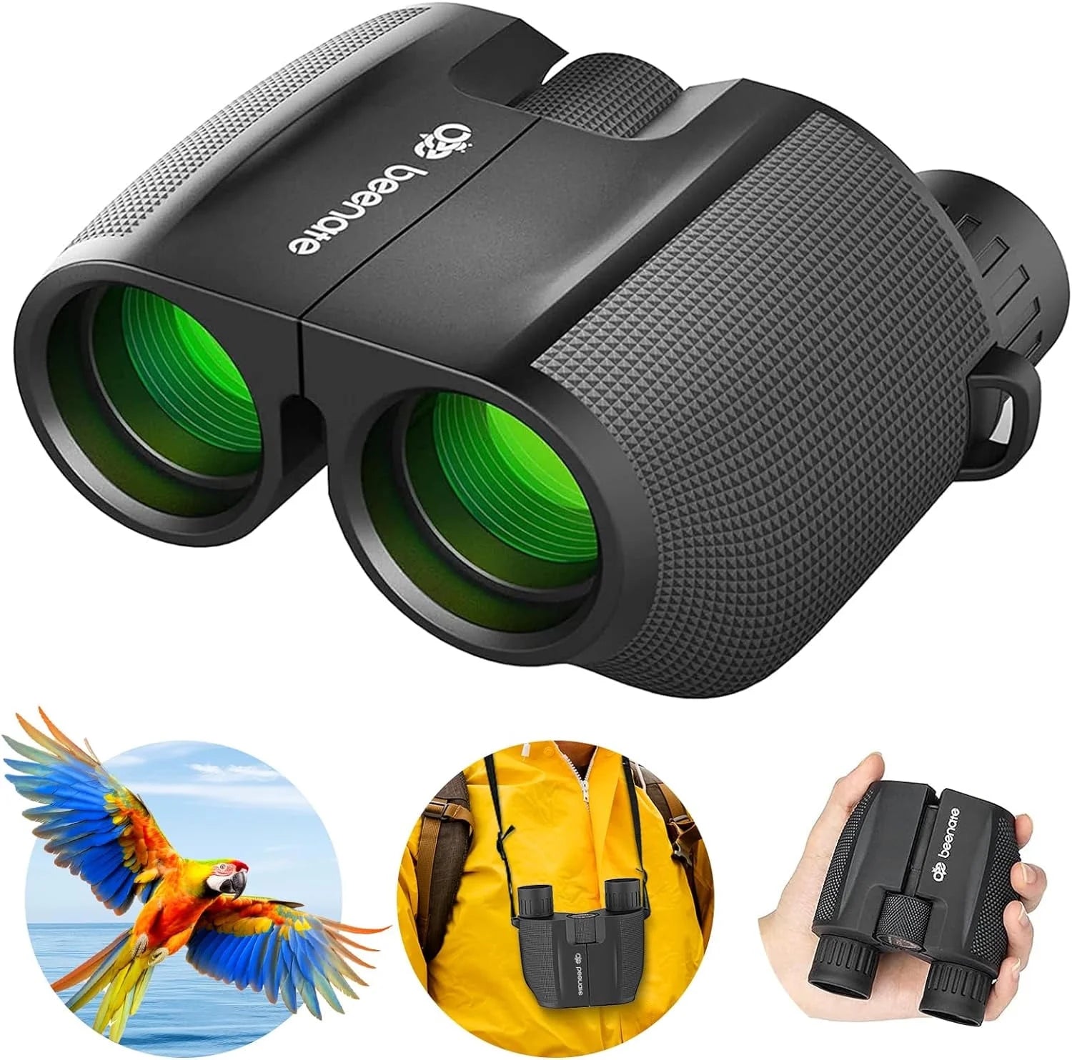 Compact Binoculars for Adults Kids, 10X25 Binoculars for Bird Watching, Small Binoculars for Travel Sightseeing Hunting Wildlife Watching Outdoor Sports Games Concerts