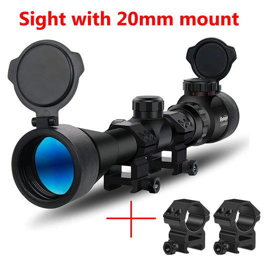 3-9X40 Hunting Riflescope Optical Scope Green Red Illuminated 11/20Mm Rail for Air Rifle Optics Hunting Airsoft Sniper Scopes