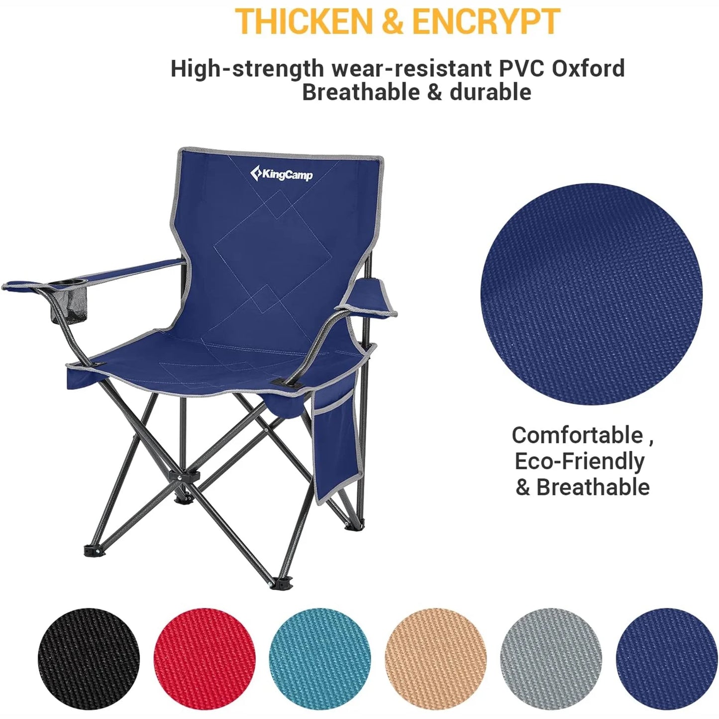 Lightweight Camping Chair Folding Portable Lawn Chairs for Adults Outdoor Support 220Lbs Cyan