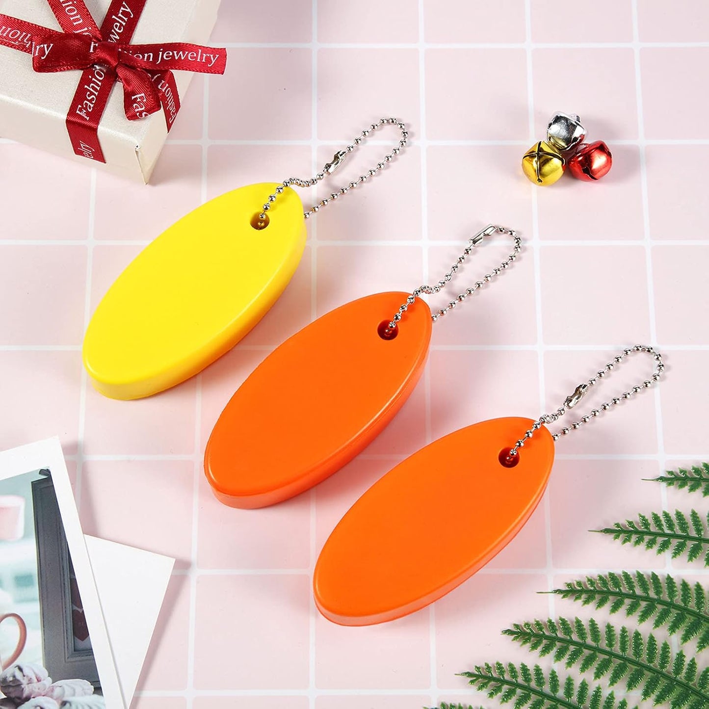 Foam Floating Keychain Oval Float Key Ring Key Float Foam Keychain for Boating, Fishing, Sailing and Outdoor Sports