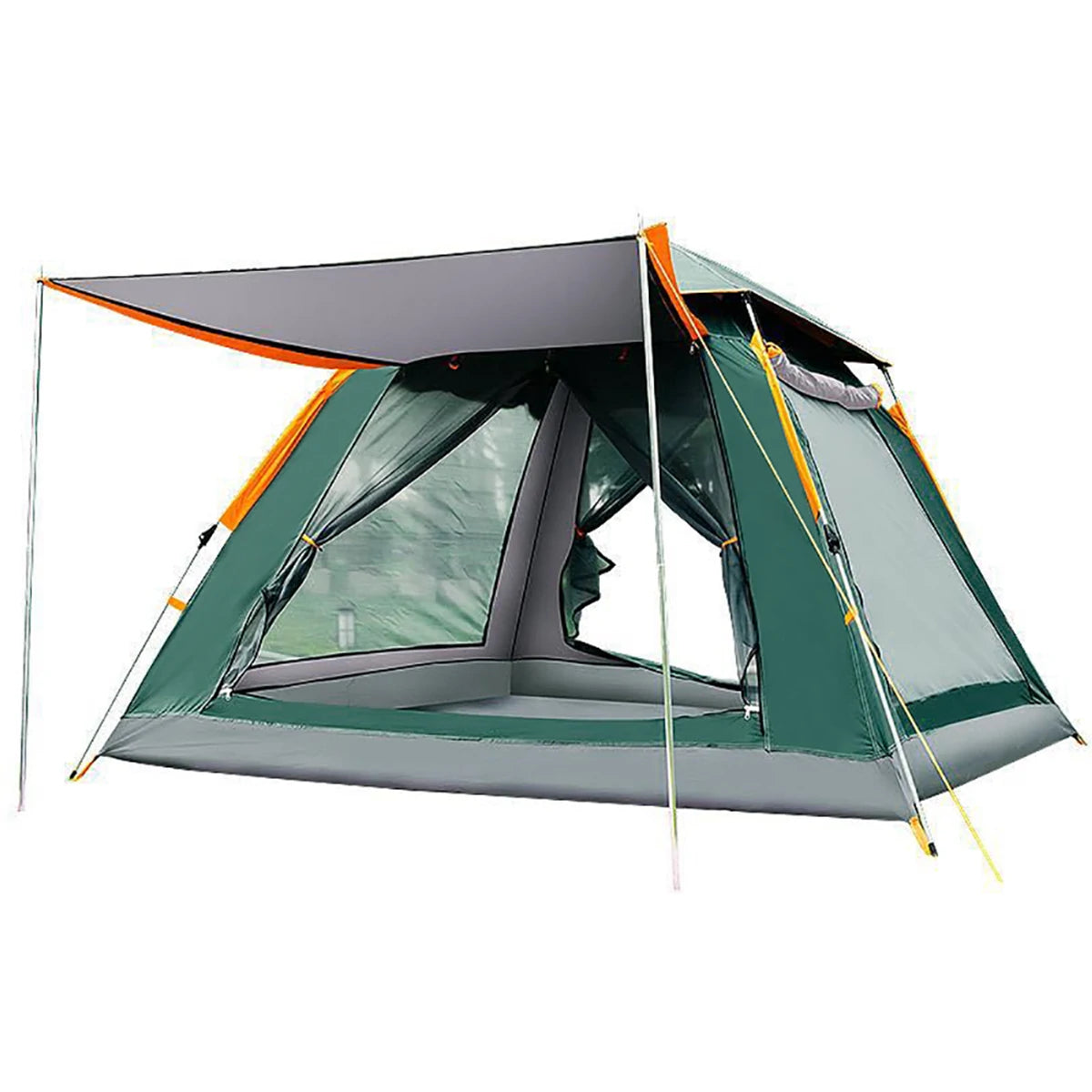 3-4Person/5-8 Person Automatic Speed-Open Camping Tent 210T Oxford Cloth Double Deck Sun Protection Waterproof Tent Sun Shelter Open up Tent for Hiking Climbing