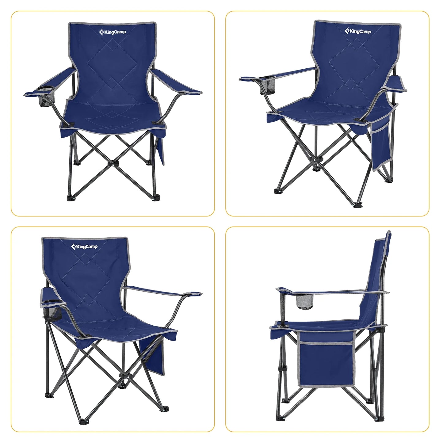 Lightweight Camping Chair Folding Portable Lawn Chairs for Adults Outdoor Support 220Lbs Cyan