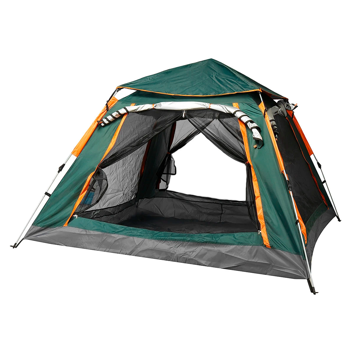 3-4Person/5-8 Person Automatic Speed-Open Camping Tent 210T Oxford Cloth Double Deck Sun Protection Waterproof Tent Sun Shelter Open up Tent for Hiking Climbing