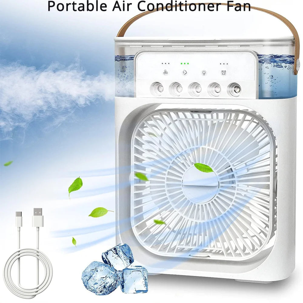 Silent Electric Fan Mini Air Conditioner Large Air Conditioner Fan Humidifier Potable Ac Indoors Aircondition Cooling Home Room