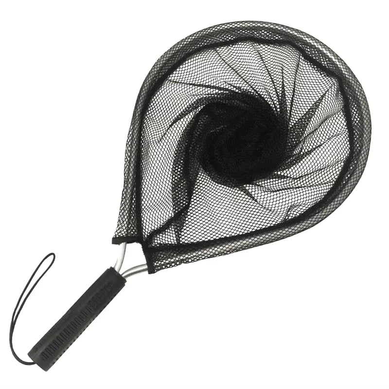 Aluminium Alloy Landing Net Fly Fishing Fish Saver Knotless Fishing Tools Small Mesh Trout Hand Net Mesh Catcher Crab Cage