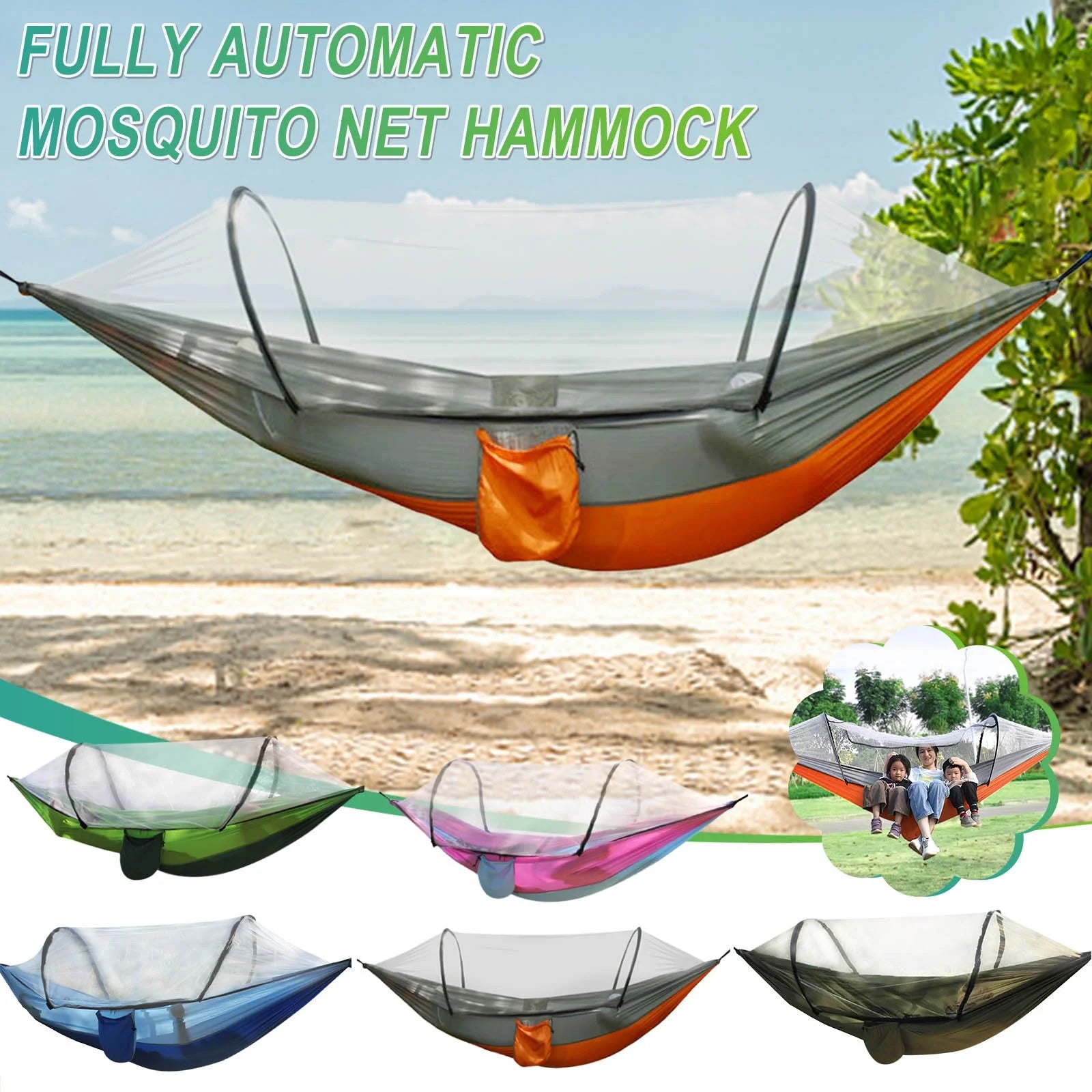 Indoor Camping Hammockskids Hammockscamping Chair with Mosquito Net Double/Single Travel Hammocks Hanging Bed for Camping Sleeping Bed