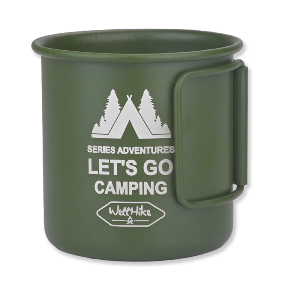 300ML Camping Mug Aluminium Alloy Folding Cup Nature Hike Mug Ultra-Light Camping Travel Water Cup Outdoor Camping Cookware