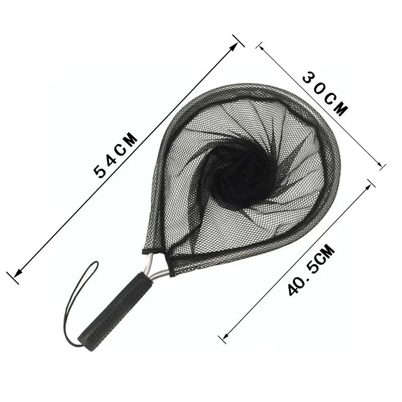 Aluminium Alloy Landing Net Fly Fishing Fish Saver Knotless Fishing Tools Small Mesh Trout Hand Net Mesh Catcher Crab Cage