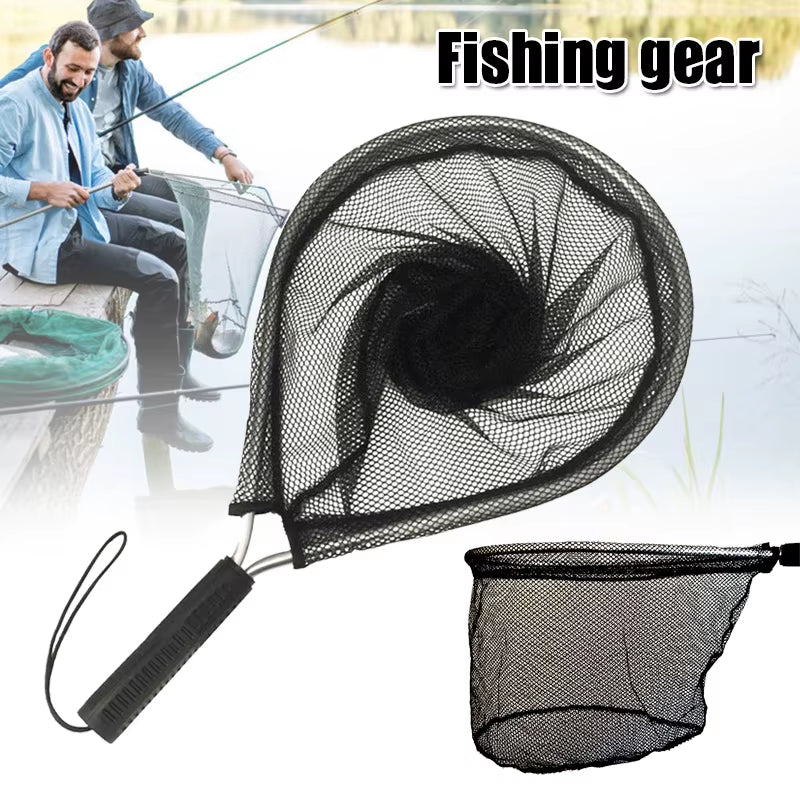 Aluminium Alloy Landing Net Fly Fishing Fish Saver Knotless Fishing Tools Small Mesh Trout Hand Net Mesh Catcher Crab Cage