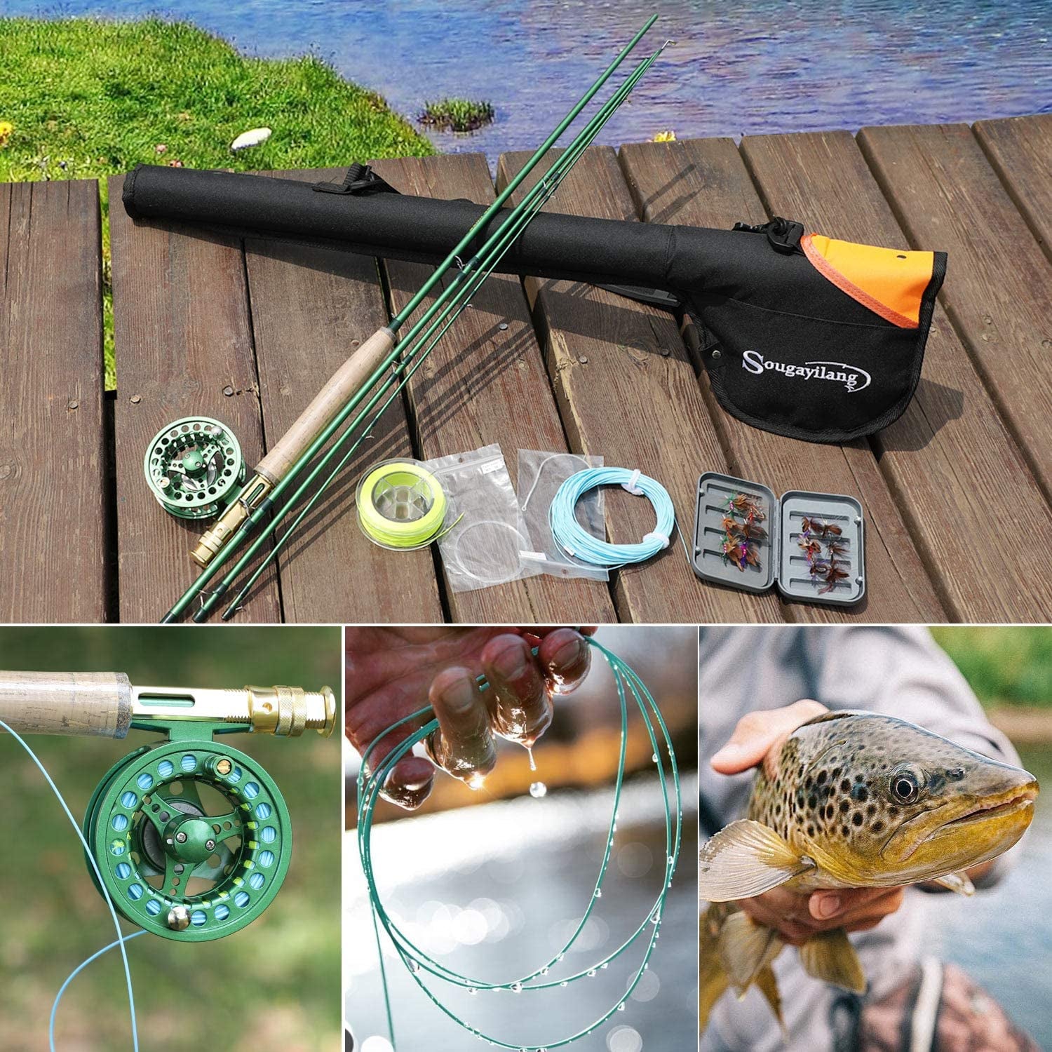 Freshwater Fly Fishing Rod with Reel Combo Kit